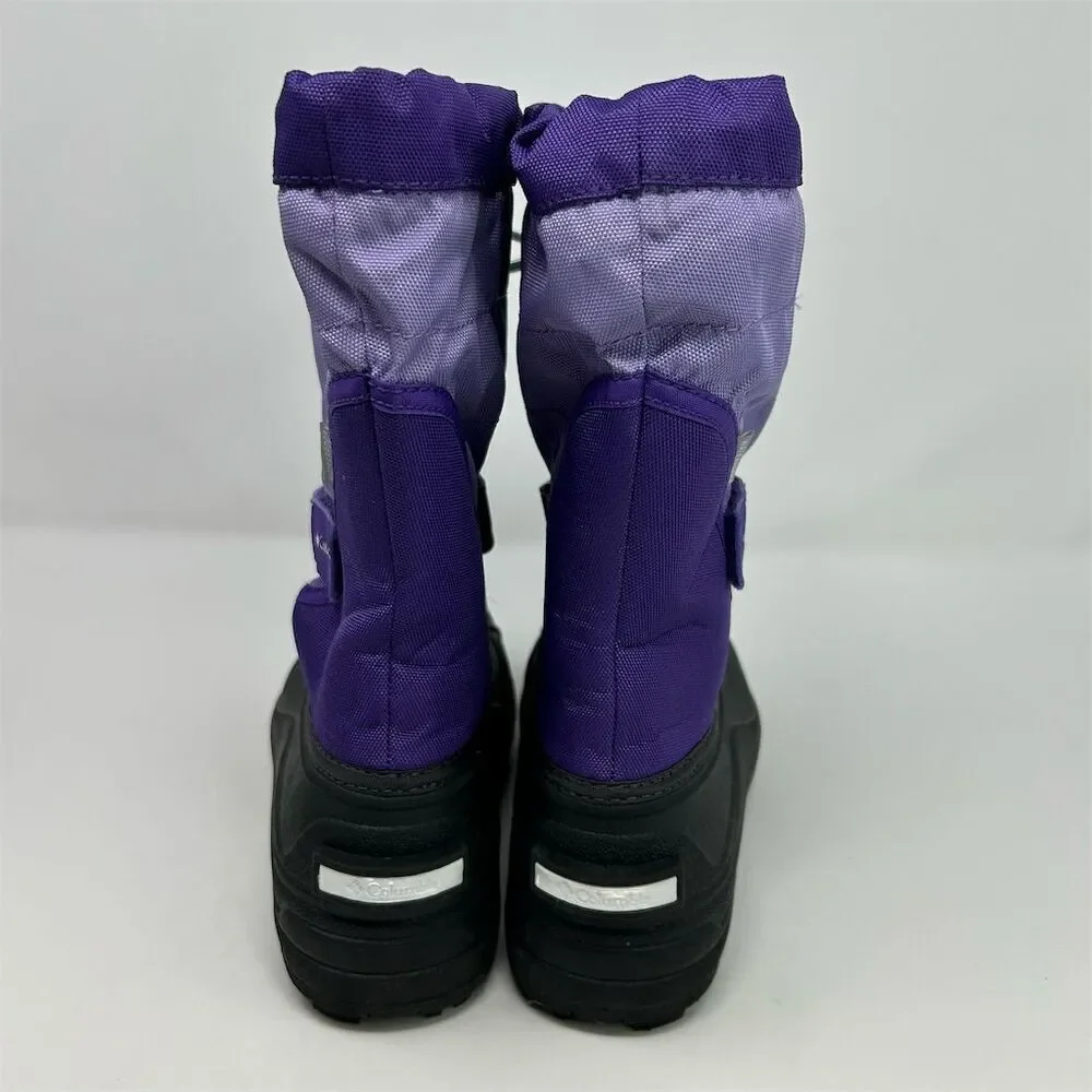 Columbia Kids Girls Snow Boots Purple Waterproof Insulated Winter Shoes Size 3
